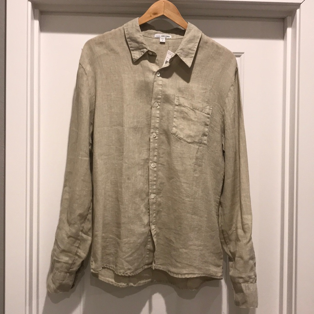 James Perse Linen Button Down Shirt